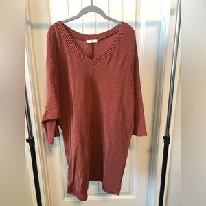 Entro Lightweight Sweater Dress l Burnt Orange l Large